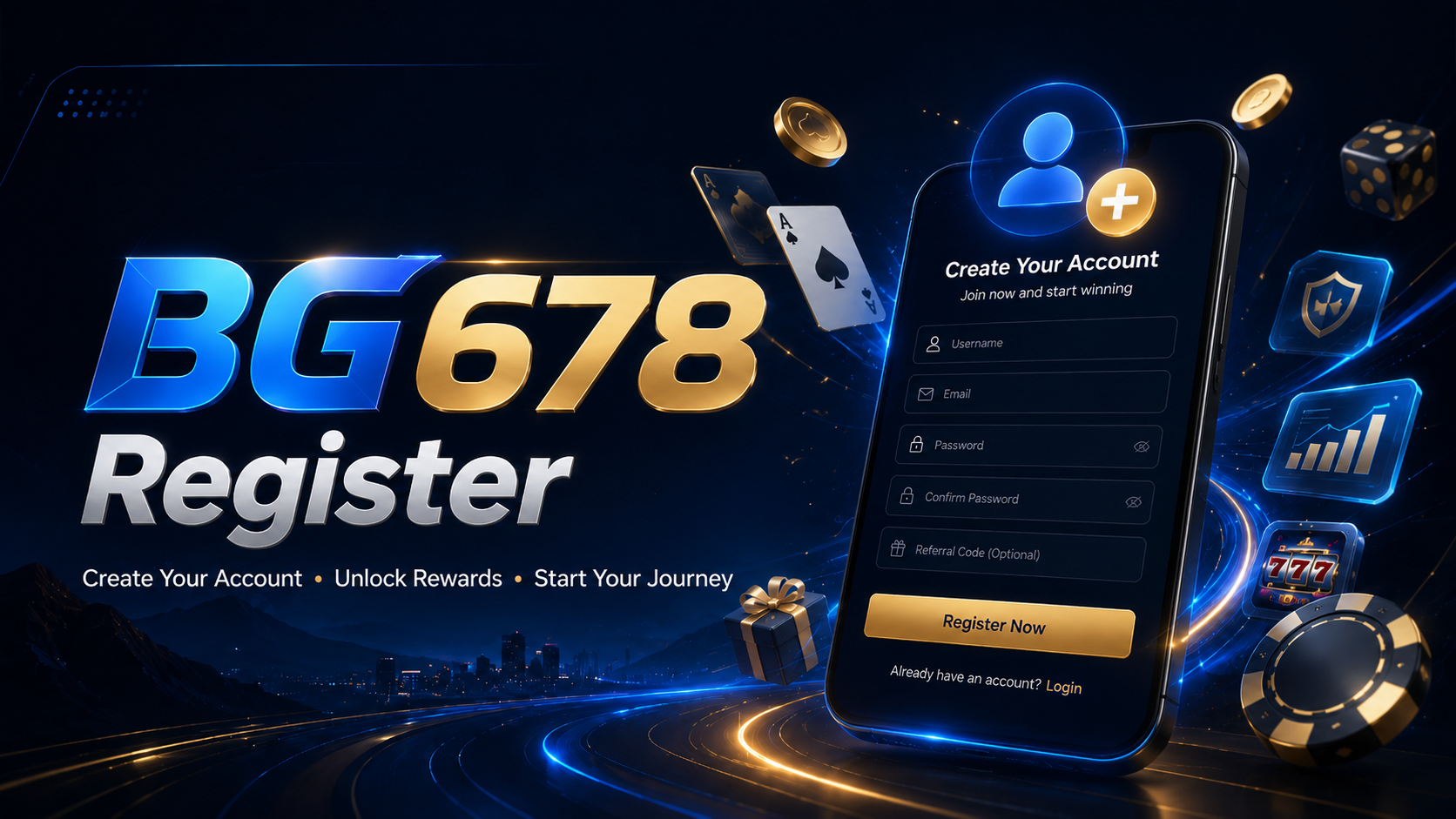 BG678 Register account creation